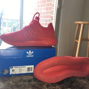 Adidas Tubular Radial Sneakers (RED)